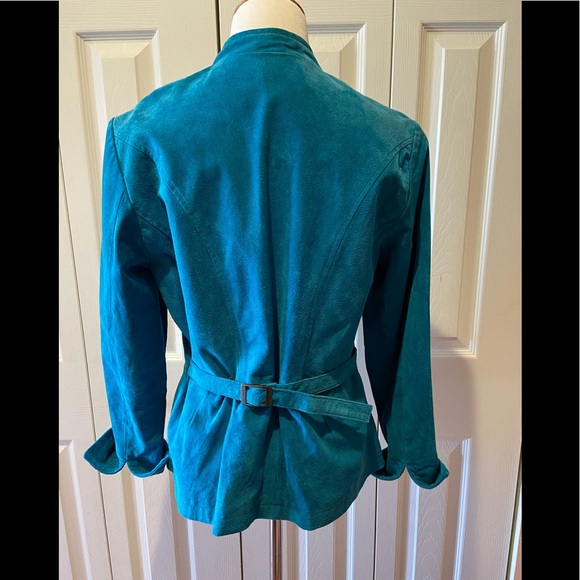 NWOT~Gorgeous Turquoise Suede Jacket by NorthStyle - Picture 4 of 8